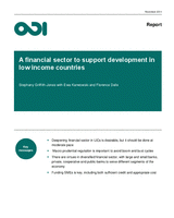 A financial sector to support development in low income countries