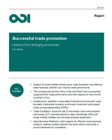 Successful trade promotion: lessons from emerging economies