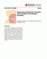 Green jobs and the city: towards a just transition in developing countries