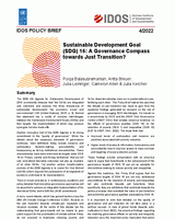 Sustainable Development Goals (SDG) 16: a governance compass towards just transition?