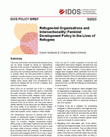 Refugee-led organisations and intersectionality: feminist development policy in the lives of refugees