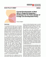 Current developments in West Africa’s regional integration: challenges for the future design of foreign and development policy
