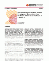 New standard indicators for German development cooperation: How useful are numbers “at the touch of a button”?