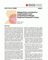Refugee policy and selective implementation of the Comprehensive Refugee Response Framework in Kenya