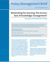 Networking for learning: the human face of knowledge management?