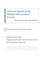 Universal agenda on the multiple dimensions of poverty