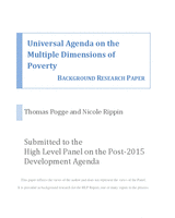 Universal agenda on the multiple dimensions of poverty Universal agenda on the multiple dimensions of poverty