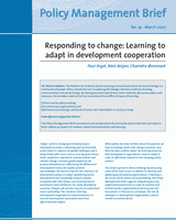 Responding to change: learning to adapt in development cooperation