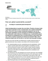 How can global sustainability succeed? A strategy for sustainable global development