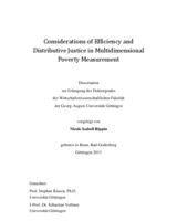 Considerations of efficiency and distributive justice in multidimensional poverty measurement