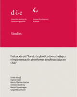 Evaluación del “Fondo de planificación estratégica e implementación de reformas autofinanciadas en Chile”