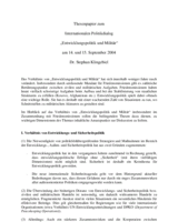 Thesenpapier zum Internationalen Politikdialog "Entwicklungspolitik und Militär" am 14. und 15. September 2004