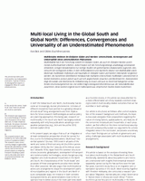 Multi-local living in the global South and the global North: differences, convergences and universalities of an underestimated phenomenon