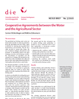 Cooperative agreements between the water and the agricultural sector
