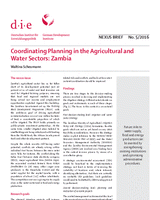 Coordinating planning in the agricultural and water sectors: Zambia