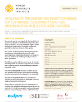 Universality, integration, and policy coherence for sustainable development: early SDG implementation in selected OECD countries