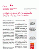 Managing Global Governance (MGG) und freiwillige Nachhaltigkeitsstandards (VSS) – Die Mobilisierung öffentlicher und privater Entscheidungsträger