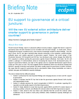 EU support to governance at a critical juncture: will the new EU external action architecture deliver smarter support to governance in partner countries?