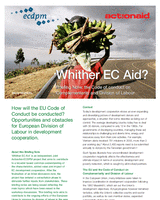 Whiter EC aid? How will the EU Code of the Conduct be conducted? Opportunities and obstacles for European Division of Labour in development cooperation