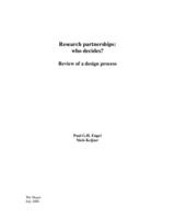 Research partnerships: who decides? Review of a design process